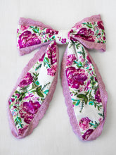 Small Long Tail Bow - Autumn Flowers